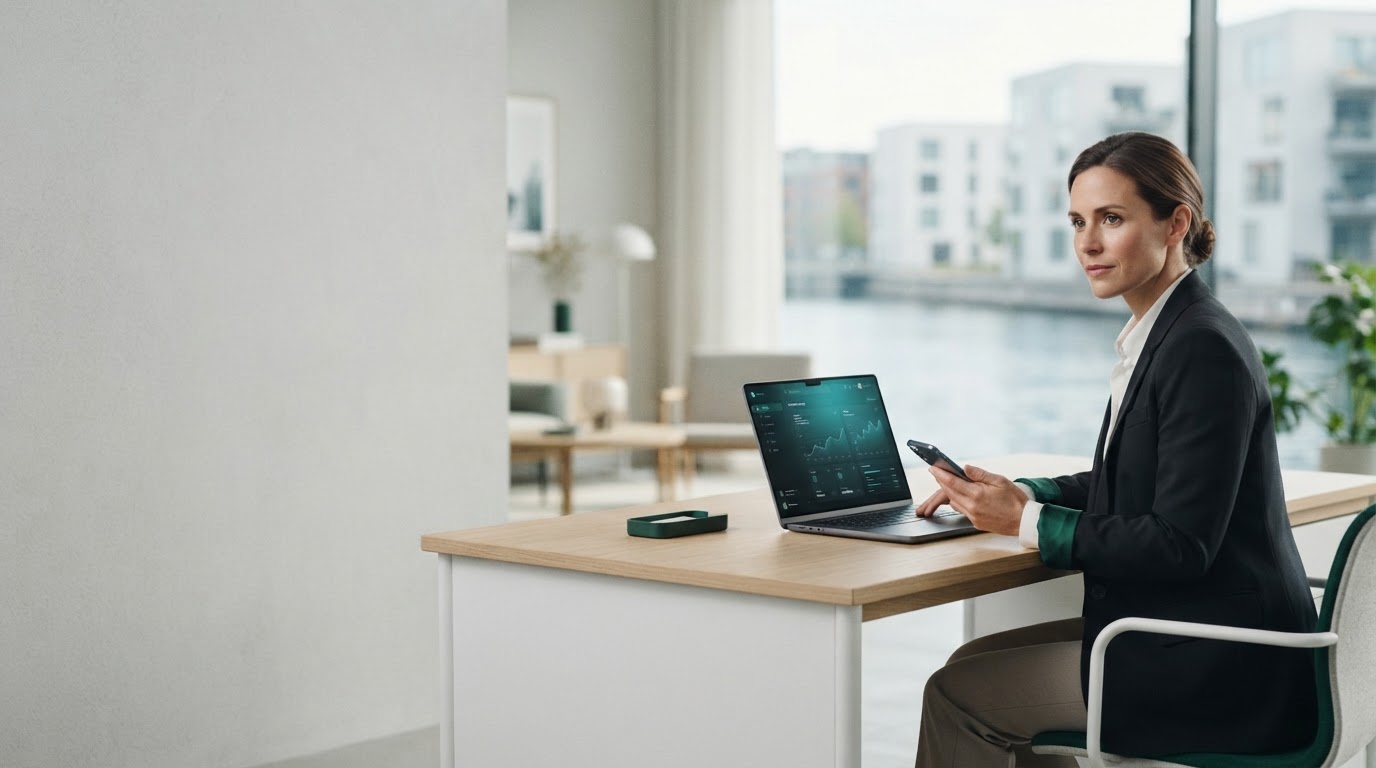 Dintrix App dashboard med dataanalyse og markedsgrafer